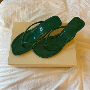 Green Kitten Heels by Zara
